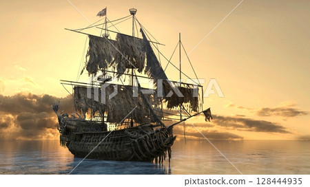 pirate ship pirate ship 128444935