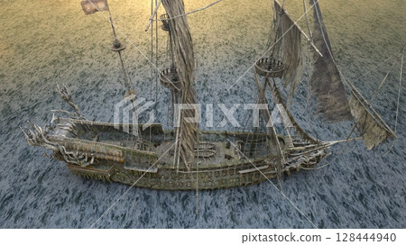 pirate ship pirate ship 128444940