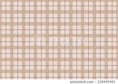米色格紋圖案 / 無縫圖案 / 有樣品 128445491