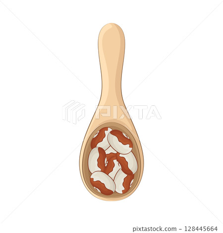 Illustration of Bean on a spoon Illustration of Bean on a spoon 128445664