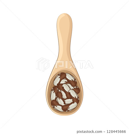 Illustration of Bean on a spoon 128445666