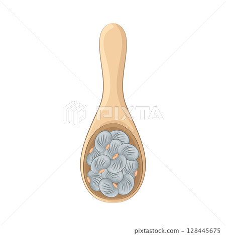 Illustration of Bean on a spoon 128445675