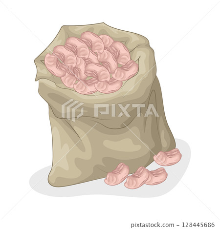 Illustration of Bean in a sack Illustration of Bean in a sack 128445686