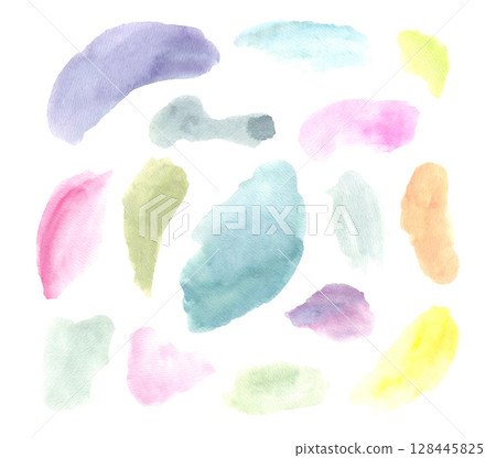 Garden watercolor cottage hand drawn collection Garden watercolor cottage hand drawn collection 128445825