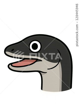 Eel face illustration 128445946