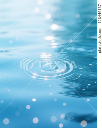 插畫素材：水面反射的漣漪 128446187