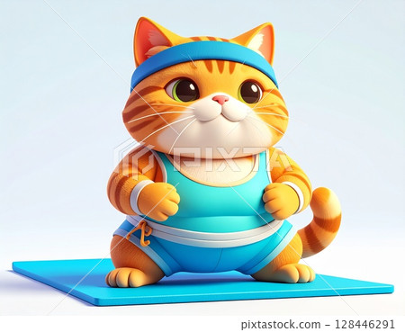 Not getting enough exercise? Cute cats work hard at some laid-back fitness! Not getting enough exercise? Cute cats work hard at some laid-back fitness! 128446291