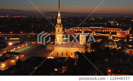 Aerial view of Peter and Paul Fortress in Russia Aerial view of Peter and Paul Fortress in Russia 128446557