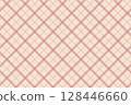 粉紅色和米色格紋圖案/無縫圖案/可用樣品 128446660