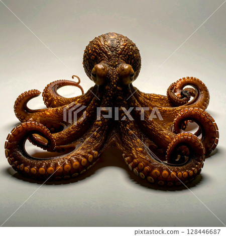 octopus, sea creature, eight legs, suction cups, mollusk, aquarium, seafood, ink, cooking ingredient, intelligent animal, marine animal, bottom dweller, ocean life, tentacled animal, deep sea creature 128446687