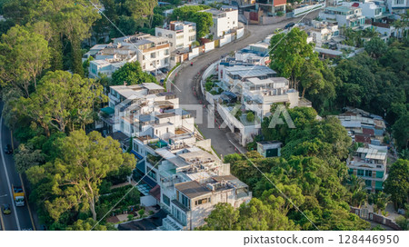 July 4 2025 Elevated View of Residential Area Surrounded by Greenery and Trees July 4 2025 Elevated View of Residential Area Surrounded by Greenery and Trees 128446950