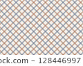 藍色和米色格子圖案/無縫圖案/可用色板 128446997