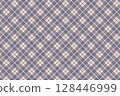 藍色格紋圖案/無縫圖案/樣品可用 128446999