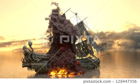 pirate ship pirate ship 128447356