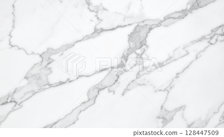 A frosty white marble surface with a delicate, natural winter pattern 128447509