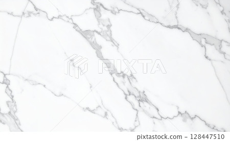 A frosty white marble surface with a delicate, natural winter pattern 128447510