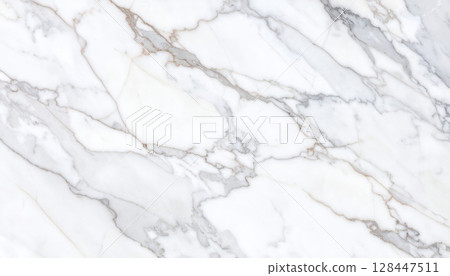 A frosty white marble surface with a delicate, natural winter pattern 128447511