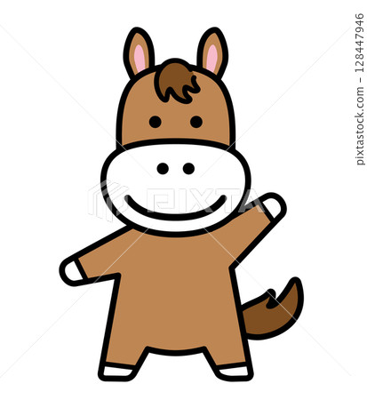 Cute horse character 128447946