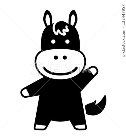 可愛的馬角色 可愛的馬角色 128447957