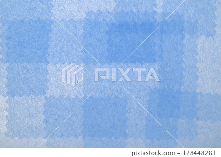 和紙製成的淡藍色漸層 [背景材料] 128448281