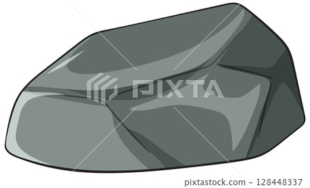 Minimalist Vector Illustration of a Gray Rock Minimalist Vector Illustration of a Gray Rock 128448337