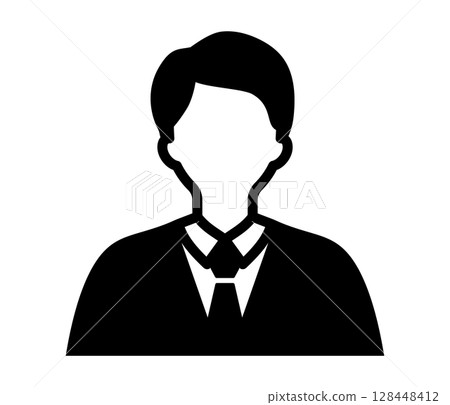 Salaryman, businessman, company employee icon Male Person Suit Job seeker New employee Senior Sales 128448412