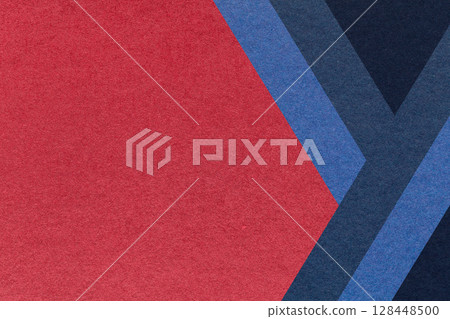 Abstract red, navy blue textured paper background with geometric lines, copy space for graphic banner template Abstract red, navy blue textured paper background with geometric lines, copy space for graphic banner template 128448500