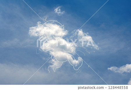 Cloud Art: Walking Manneken Pis 128448558