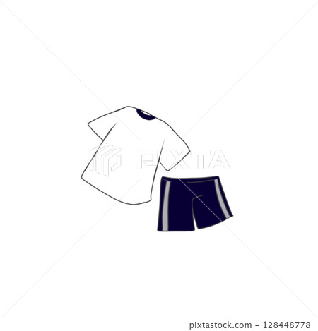 Gym clothes, gym clothes, exercise clothes 128448778