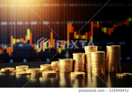 Financial Growth and Investment Strategy Visualization. Generative ai 128449452