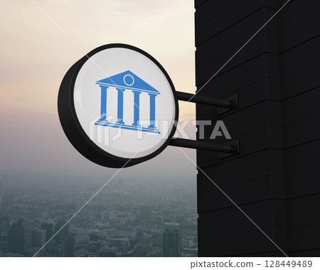 Business banking online service concept, 3D rendering Business banking online service concept, 3D rendering 128449489