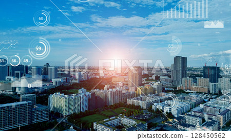 Cities and statistical graphs Cities and statistical graphs 128450562