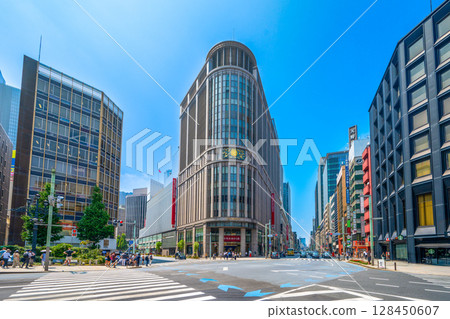 Scenery around Nihonbashi, Tokyo Scenery around Nihonbashi, Tokyo 128450607