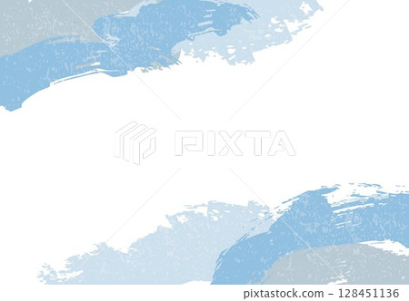 Watercolor wave image blue water background illustration 128451136
