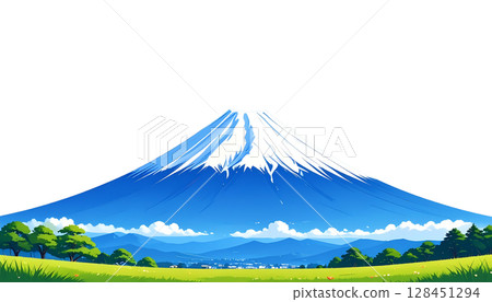 Mount Fuji illustration material 128451294