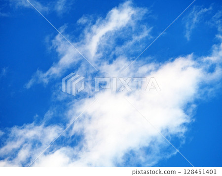 A mysterious cloud with a strange shape that appears when you look closely 128451401
