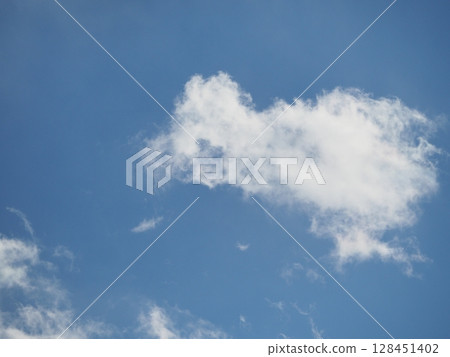 A mysterious cloud with a strange shape that appears when you look closely 128451402
