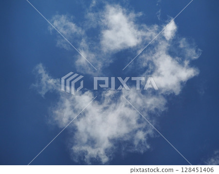 A mysterious cloud with a strange shape that appears when you look closely 128451406