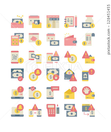 money investment management filled outline icon 128451455
