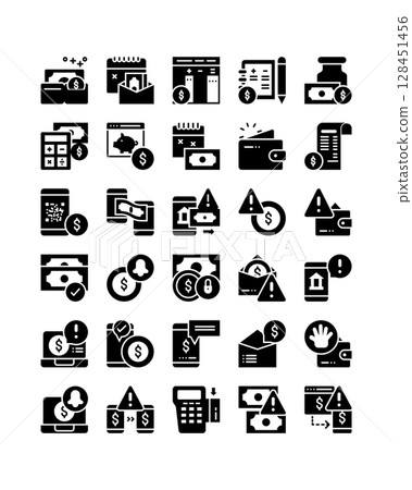 money investment management solid icon 128451456