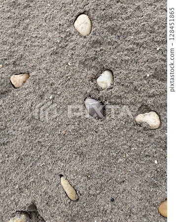 rocks on sand 128451865
