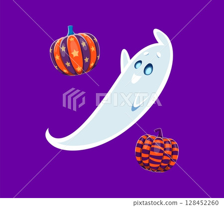 Halloween font percent symbol ghost cartoon character. Halloween ghost cute character English ABC element, horror creature or phantom personage alphabet vector special symbol. Font punctuation mark Halloween font percent symbol ghost cartoon character. Halloween ghost cute character English ABC element, horror creature or phantom personage alphabet vector special symbol. Font punctuation mark 128452260