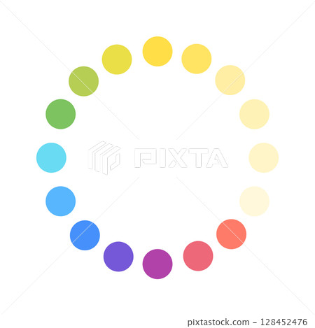 Colorful circle loader icon. Symbol of reload, refresh, loading, recycle and repeat. Interconnecting round arrow vector icon Colorful circle loader icon. Symbol of reload, refresh, loading, recycle and repeat. Interconnecting round arrow vector icon 128452476