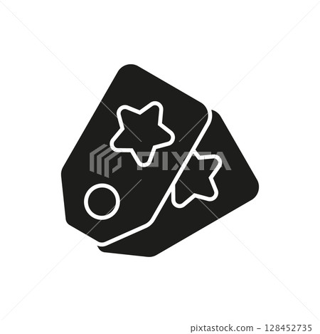 Price Tags With Stars Solid Icon. Discount, Promotion, And Special Offer Silhouette Symbol. Retail Marketing And Merchandising. Isolated Vector Illustration Price Tags With Stars Solid Icon. Discount, Promotion, And Special Offer Silhouette Symbol. Retail Marketing And Merchandising. Isolated Vector Illustration 128452735