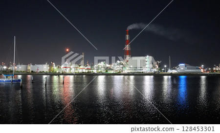 四日市綜合工廠夜景 四日市綜合工廠夜景 128453301