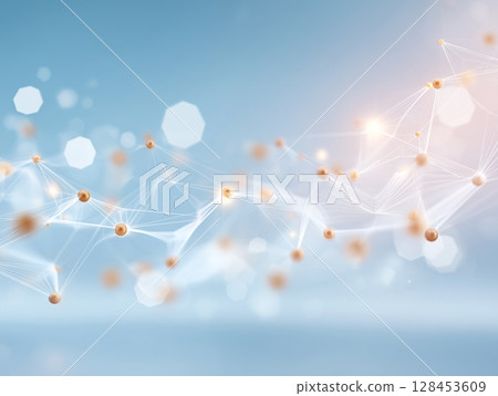 A futuristic network structure that symbolizes innovative technology 128453609