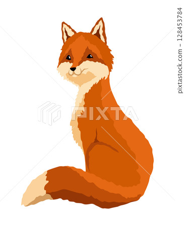 Red fox. Funny character, forest mammal predator. Cartoon forest animal, mammal with cute emotion on face. Orange fox, wildlife animal, isolated on white background Red fox. Funny character, forest mammal predator. Cartoon forest animal, mammal with cute emotion on face. Orange fox, wildlife animal, isolated on white background 128453784