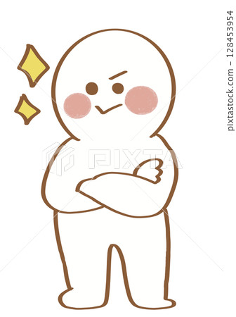 A person confidently crossing their arms 128453954