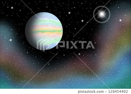 Space - Celestial bodies, planets, outer space, gas nebulae 128454402