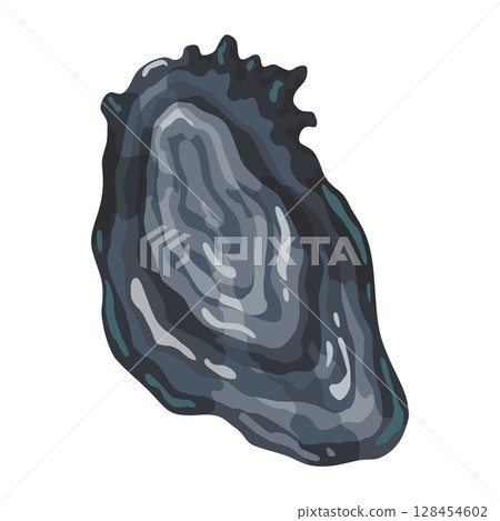 Oyster. Sea shell, cartoon icon. Ocean exotic underwater sink seashell aquatic mollusk. Tropical beach shells. Vector cartoon illustration Oyster. Sea shell, cartoon icon. Ocean exotic underwater sink seashell aquatic mollusk. Tropical beach shells. Vector cartoon illustration 128454602